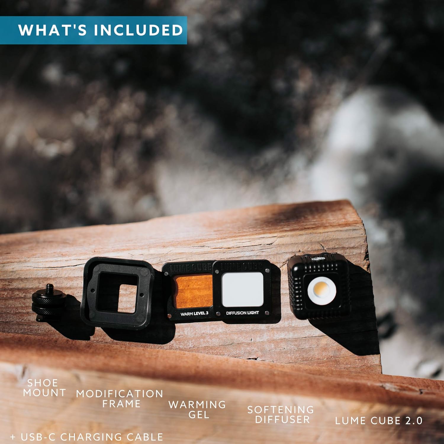 Lume Cube 2.0 | Adjustable Daylight Balanced LED Light | for Photo and Video, Content Creation | Includes Warming Gel, Diffuser, DSLR Camera Mount | for Sony, Nikon, Panasonic, Fuji, Canon, GoPro : Camera & Photo