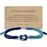 LAMIBEE Infinity Surfer Friendship Bracelet, Forever Love and Friendship with Multicolor Color, Lucky Tibetan Knot Protection String Woven