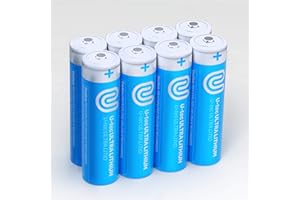 U-tec AA Ultra Lithium Battery (Pack of 8), 3000mAh 1.5V, Longest-Lasting AA Battery, Up to 10 Years in Storage and No Leaks Guaranteed, Works in Extreme Temperatures, Non Rechargeable