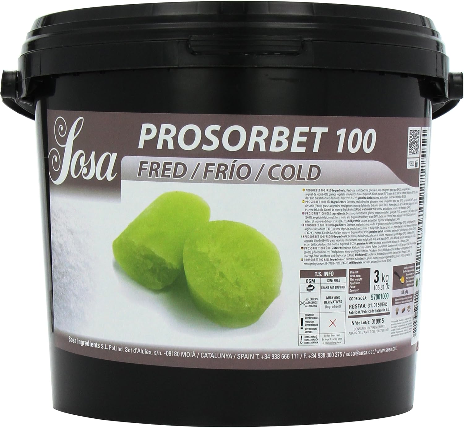 Sosa Prosorbet Cold Stabilizes Sorbets or Cold Soups 3 kg Amazon.co.uk