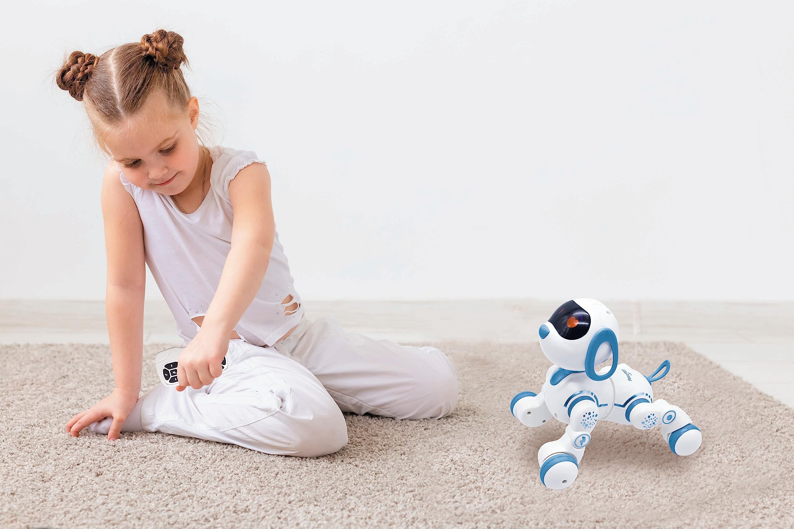 Lexibook Power Puppy® Jr - My Little Robot Dog - Robot Dog with Sounds, Music, Light Effects - Barks and Walks Like a Real Dog, Toy for Boys and Girls - PUP01