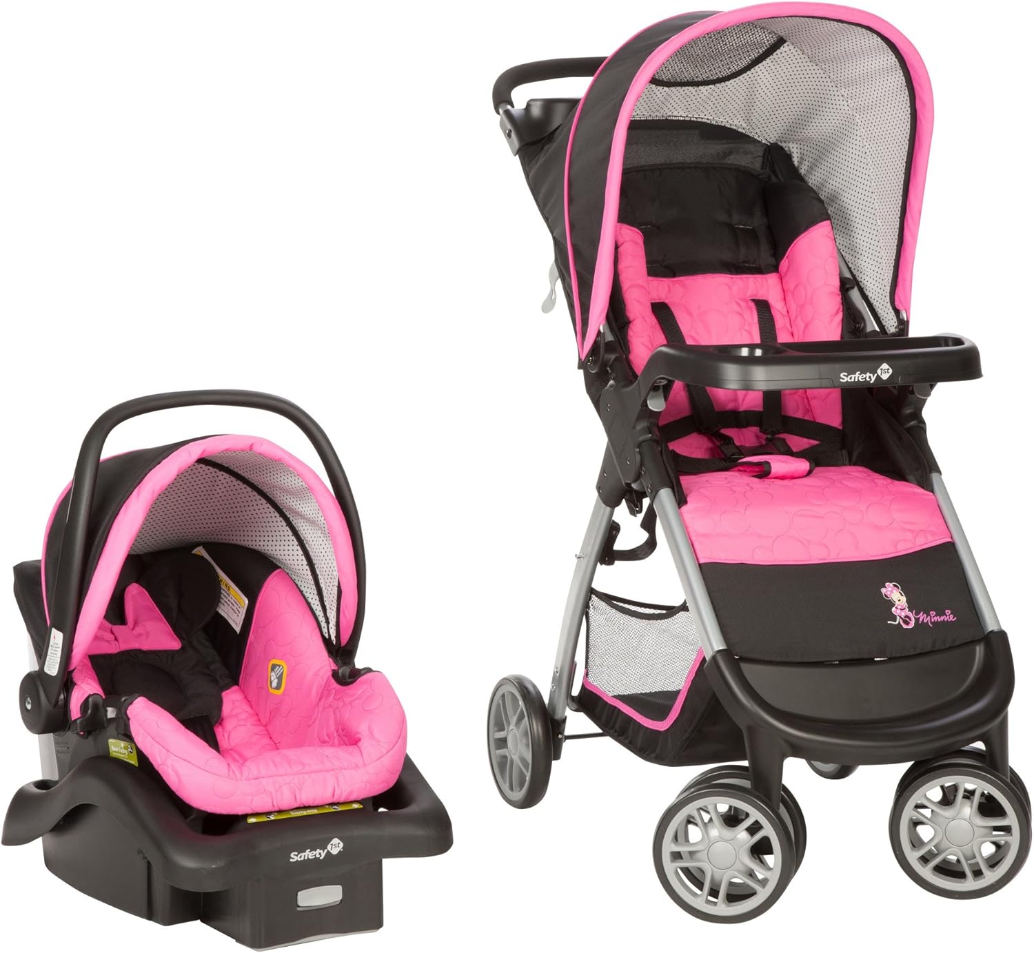 disney baby minnie mouse amble quad travel system