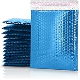 GGR Supplies Metallic Bubble Padded Envelope Mailers, 7.5 X 11 Inches, Waterproof Ultra Resistant Ideal For Packing, Shipping, and Storing. Pack of 25 (Blue)