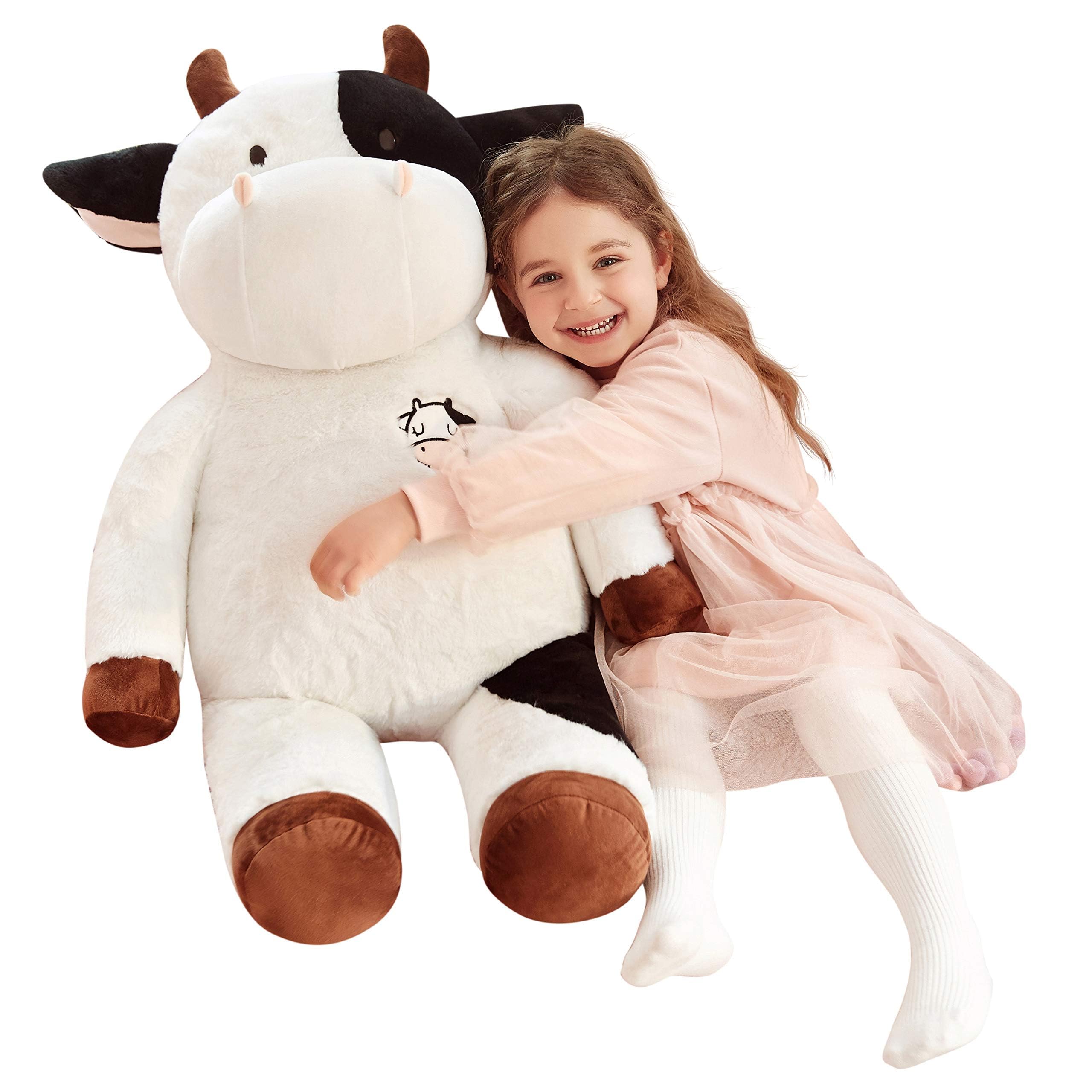 Photo 1 of IKASA Giant Cow Stuffed Animal, 30 Inches Big Plush Toy,Large Cute Jumbo Soft Toys,Huge Size Fluffy Plushy Fat Plushie,Gifts for Kids