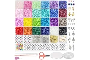 3400Pcs Bracelet Making Kit, Including Craft Tools, DIY Jewelry Making Supplies, for Bracelets, Necklaces and Earrings, Color