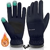 ihuan Winter Waterproof Ski Gloves Men Women, Snow Warm Cycling Cold Weather, Driving Biking Running