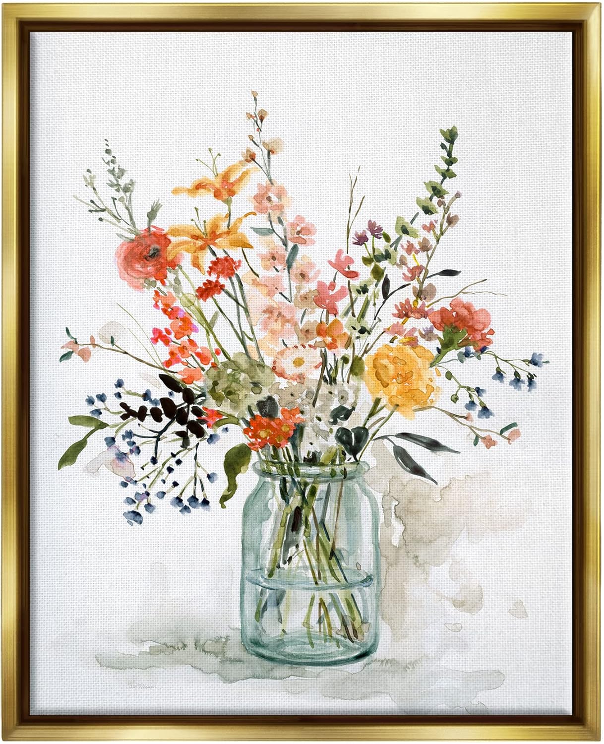 Paintings - Stupell Industries Warm Summer Meadow Floral Bouquet Still Life Painting, Design by Carol Robinson