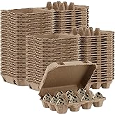 JEUIHAU 50 PCS Quail Egg Cartons Bulk, 3 x 4 Square Paper Pulp Dozen | Cheap Bulk, Egg Holder for 12 Count Quail Egg, Home, Farmhouse