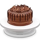 Andrew James Cake Stand Tier Rotating Plastic Turntable with Guide Lines for Decorating Icing and Display - 27.5cm