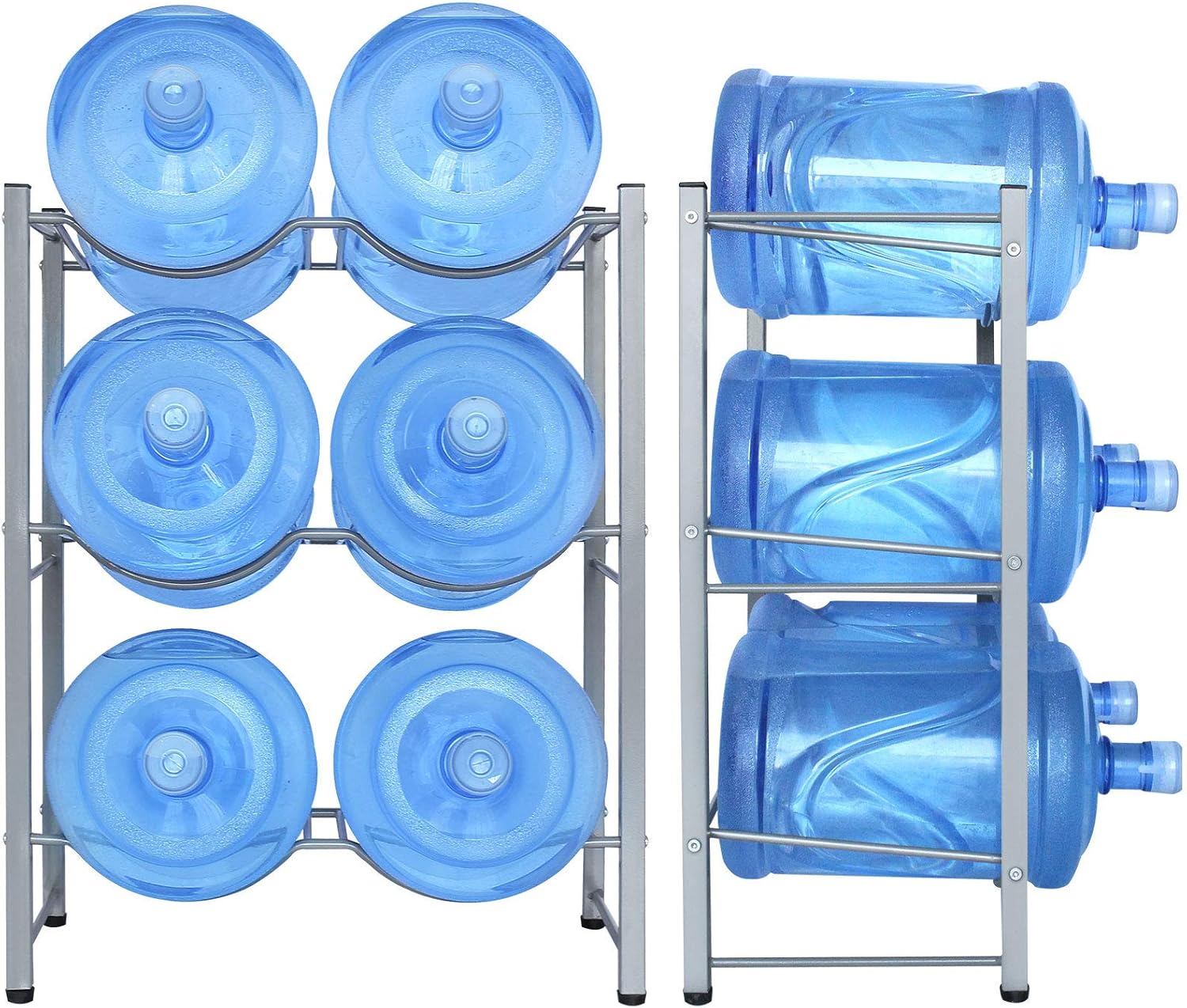 6Tray Water Jug Rack, Storage 5 Gallon Water Cooler Bottle