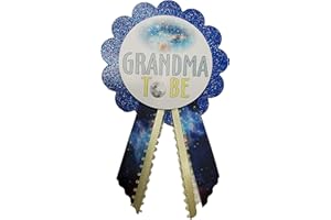 AMY'S BUBBLING BOUTIQUE Galaxy Baby Shower Pins for Family to Wear at Gender Reveal Outer Space Theme Rockets It's a Boy Sprinkle