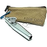 The Original Blue Kazoo &ndash; Aluminum Musical Instrument &ndash; Ultralight Backpacking Kazoo with Canvas Bag &amp; Carabiner &ndash; Easy to Carry &ndash; Fun Camping Essentials &amp; Gift for All Ages