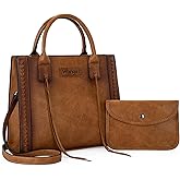 Wrangler Tote Bag for Women Western Cowhide Purse and Wallet Set