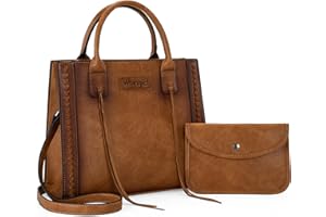 MONTANA WEST Wrangler Tote Bag for Women Western Cowhide Purse and Wallet Set