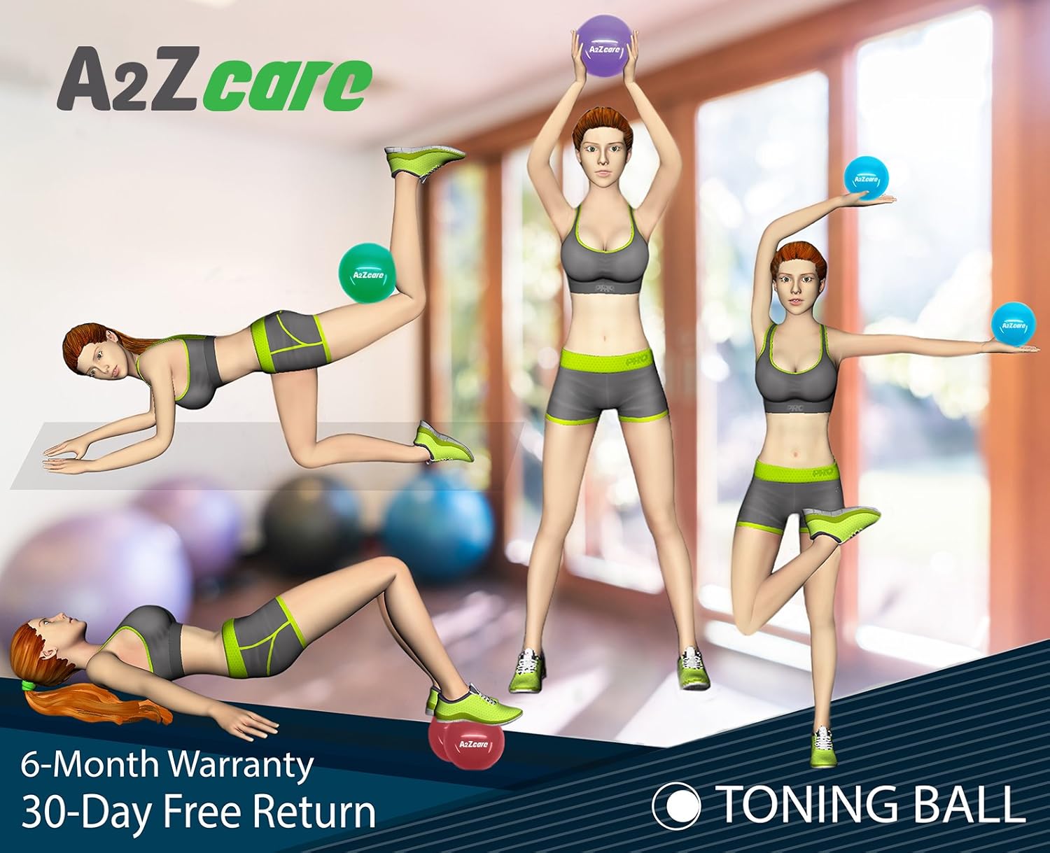 A2ZCARE Toning Ball - Soft Weighted Mini Ball/Medicine Ball (Orange (5lbs)) : Sports & Outdoors