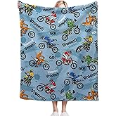 Dirt Bike Fall Blanket Gift for Lightweight Plush Comfy Sheet Super Soft Flannel Fleece Throw Blankets Perfect Home Decor for Bed Couch Chair Living Room 40"x50" for Kids