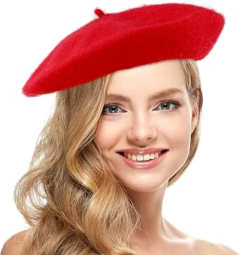 Skeleteen Red French Style Beret 