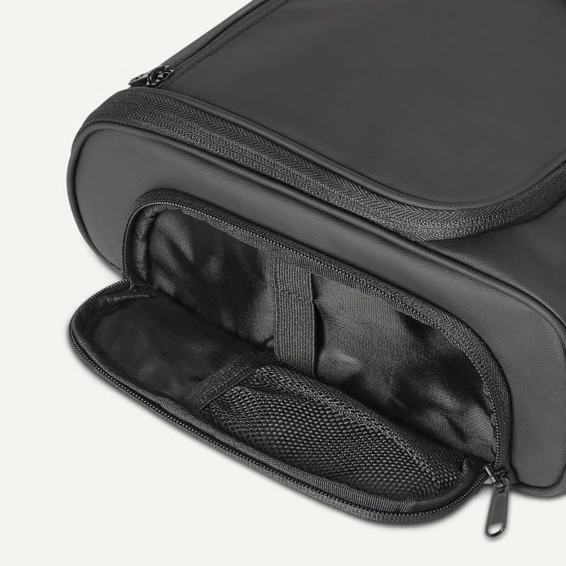 Trousse de Toilette de Voyage avec Crochet de Suspension – Trousse à Cosmétiques Portable, Grande Capacité, Range-Tout pour Cosmétiques et Articles de Toilette, 25,4cm, Noir