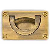 HP Creativity Brass Recessed Drawer Pulls, 2-Pack, 3.1 in | Creativity recessed solid brass pull opens with one finger for hidden drawers and doors; set of 2 includes screws