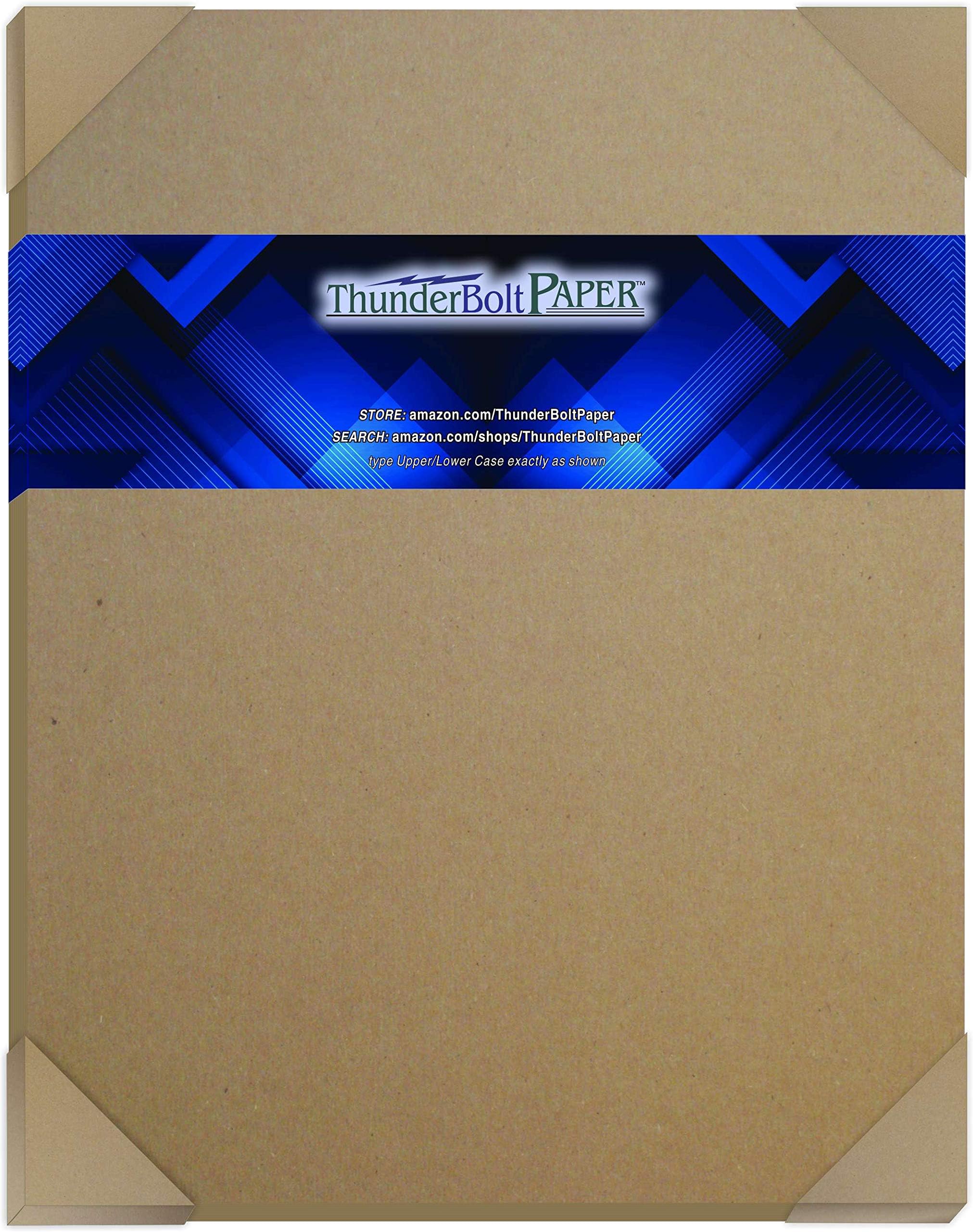 100 Chipboard 20pt (Point) Thickness Sheets 11" X 14" (11X14 Inches) Scrapbook|Picture-Frame Size Light Weight .020" Caliper Thick Cardboard Paper Craft|Packaging Brown Kraft PaperBoard for Stiffness