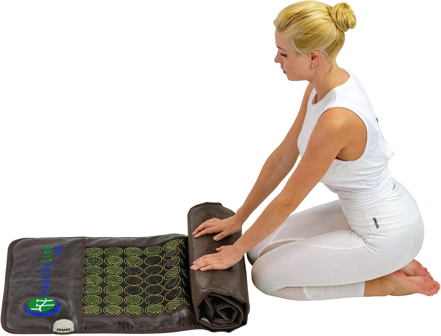 HealthyLine Far Infrared Heating Pad - Hot Stones Jade Tourmaline - Negative Ions - Mesh JT Mat Full 7224 Soft Light InfraMat Pro®: Health & Personal Care