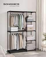 SONGMICS Open Wardrobe RYG026B02 Clothes Rail 124x43x182 cm Black view 2