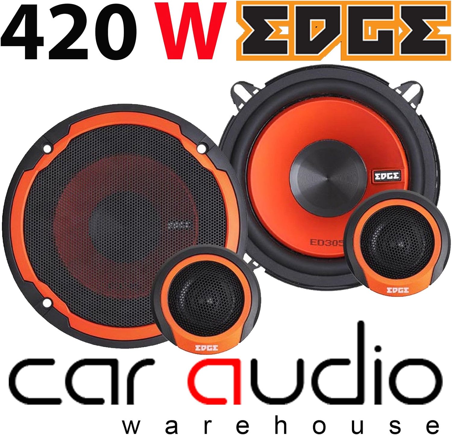 Edge Audio ED305E2 5.25" 130mm 210w 210 Watts Car Door Component Speakers Set Pair Amazon.co