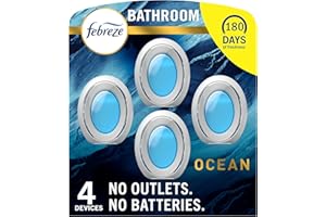 Febreze Small Spaces Air Freshener, Odor-Fighting, Plug In Alternative, Air Fresheners for Home and Bathroom and Kitchen, Clo