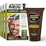 Just For Men Control GX Grey Reducing Shampoo, Gradual Hair Color for Stronger and Healthier Hair, 4 Fl Oz - Pack of 3 (Packa