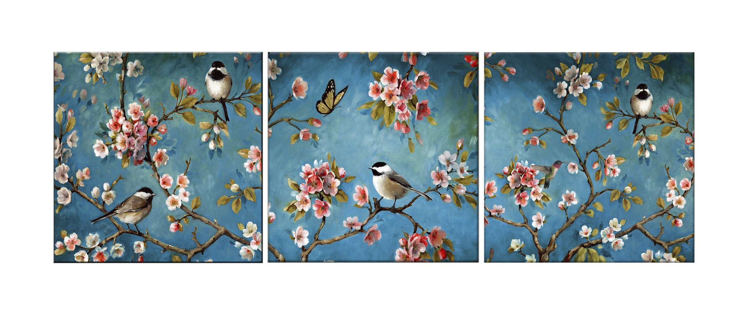 Canvas Wall Art American Birds and Flowers Wall Decor 36\