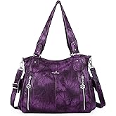 Angel Kiss Handbags for Womens Top-Handle Hobo Purse Roomy Casual Shoulder Bags PU Tote Satchel Purse for Women