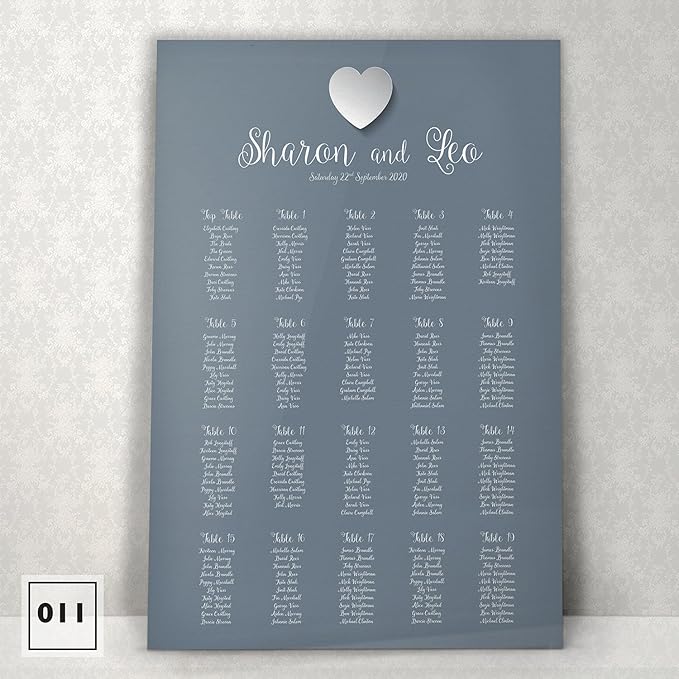 A1 Personalised Table Plan 011 Any Colour Amazon.co.uk Office