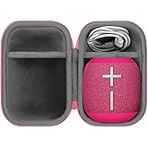 co2CREA Hard Travel Case Replacement for Ultimate Ears WONDERBOOM 4 WONDERBOOM Play WONDERBOOM 3 WONDERBOOM 2 Small Portable Wireless Bluetooth Speaker (Pink Case)