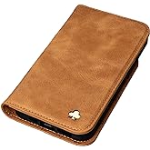 Porter Riley - Leather Case for iPhone 12 / iPhone 12 Pro (6.1"). Premium Genuine Leather Stand/Cover/Wallet/Flip Case (Tan)