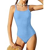 Doumlop Girl Swimsuit One Piece Bathing Suit for Girls Cut Out Back Solid Color Adjustable Straps Swimwear Size 9-16