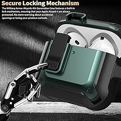 Olytop for Airpods 4 Case with Lock Clip, Rugged