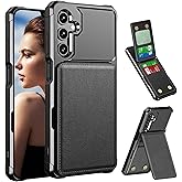 CCSmall Wallet Case for Samsung Galaxy A16 5G with Card Holder for Women Men, Luxury Folio Leather Wallet & TPU Bumper Phone Case for Samsung A16 ZM Black