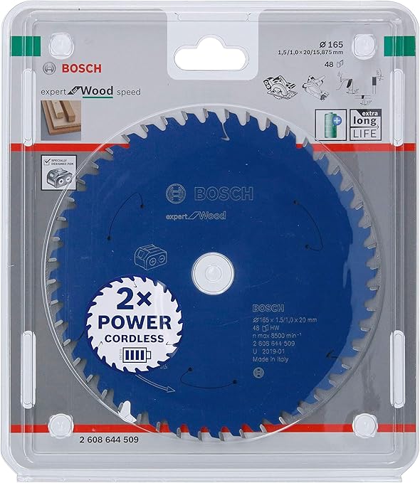 Bosch Professional 2608644509 Lame Expert For Wood Bois 165 X 20 X 1 5 Mm 48 Dents Accessoire De Scie Circulaire Sans Fil Amazon Fr Bricolage