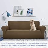 MAXIJIN 3 Seater Couch Cover Jacquard Spandex Brown 95% Polyester 5% Elastane view 2