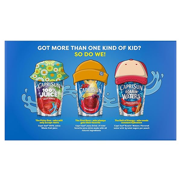 CAPRI SUN FLAVORED WITH OTHER NATURAL FLAVOR JUICE DRINK BLEND, 10 POUCHES, FOR SCHOOL LUNCHES AND ON-THE-GO HYDRATION, STRAWBERRY KIWI, ALL NATURAL INGREDIENTS, 6 FL OZ