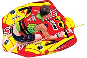 WOW Sports Take Control of the Ride 1 or 2 Person Inflatable Steerable Tube For Boating, 19-1090