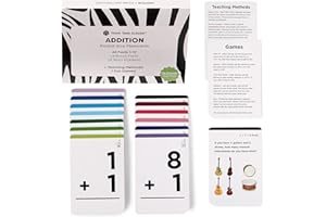 Think Tank Scholar Addition Flash Cards - 150 Facts 1-12 - Award Winning Math Flashcards for Toddlers 2-4 - Kids Ages 4-8 in Kindergarten, 1st, 2nd, 3rd Grade & Homeschool - Teaching Methods & Games