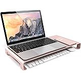 Satechi Aluminum Universal Unibody Monitor Stand for 2017 MacBook Pro, iMac Pro, Google Chromebook, Microsoft Surface, Dell, Asus and more (Rose Gold)