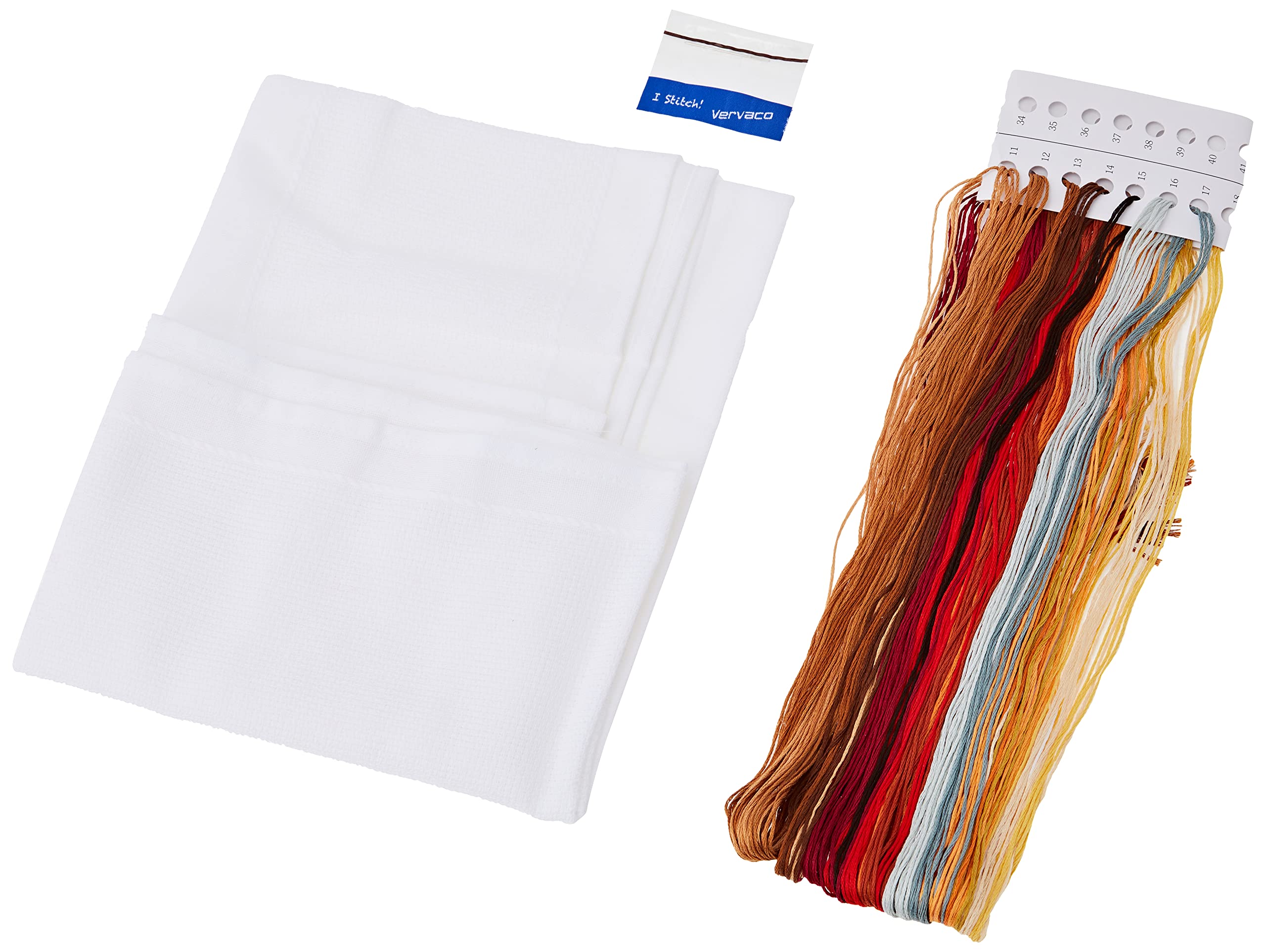 Vervaco Counted Cross Stitch Tablecloth: Hedgehog & Mushrooms, COTTON, NA, 80 x 80cm