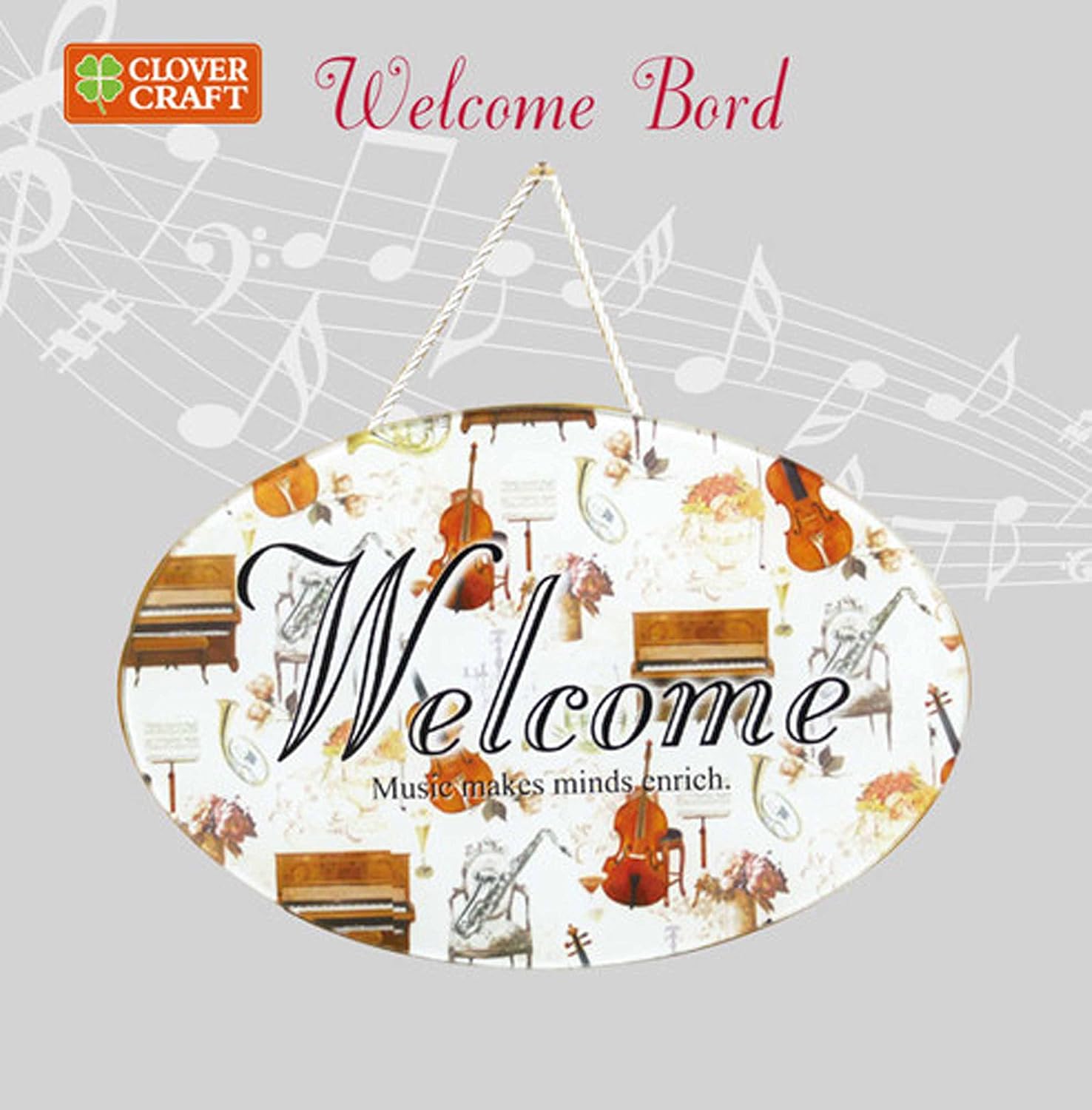 Amazon ガラス が おしゃれ ガーデン ウエルカムボード バイオリン ホルン インテリア オンライン通販