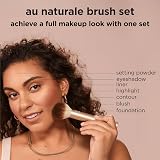 REAL Au Naturale Makeup Brush Kit 9 Piece Gold Premium view 2