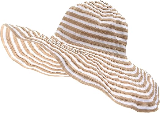 striped floppy hat