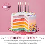 Anniversary House Gold Star Candles Set of 12 with Holders - Printed Toppers view 2