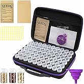 LVKAYCE 60 Slots Seed Storage Organizer with 10 Envelopes, Garden Seed Packet Container with Label Stickers Zipper Bag for Flower Plants Vegetable