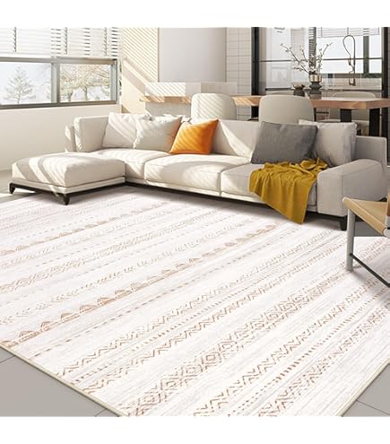 Nakagishi 6x9 Area Rugs Living Room: Washable Boho Large Neutral